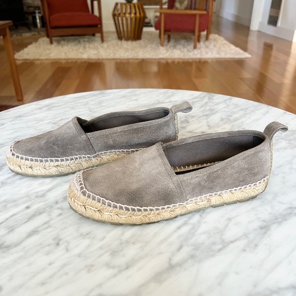 Balenciaga Gray Suede Round Toe Espadrilles Size EU 37 /US 6.5 - 7 - Picture 2 of 6
